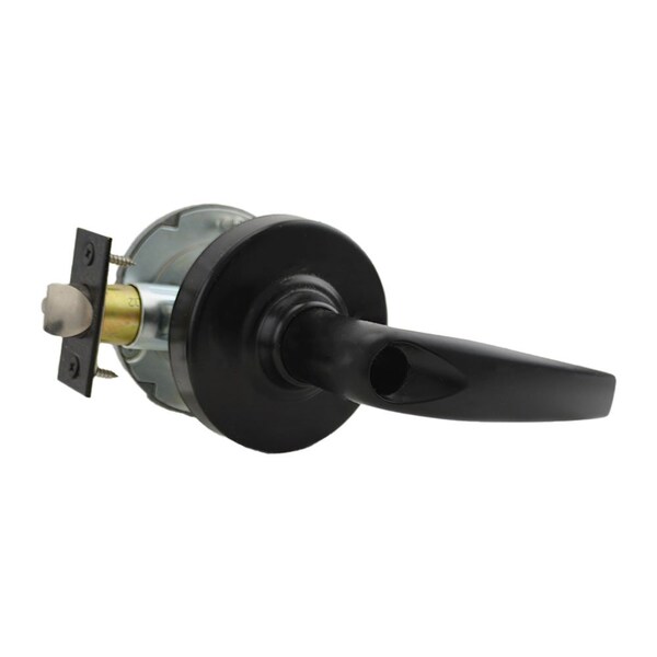 Schlage Commercial Storeroom Athens Lever Less Cylinder 2-3/4" Deadlatch ANSI Strike Matte Black ALX80LATH622 - main